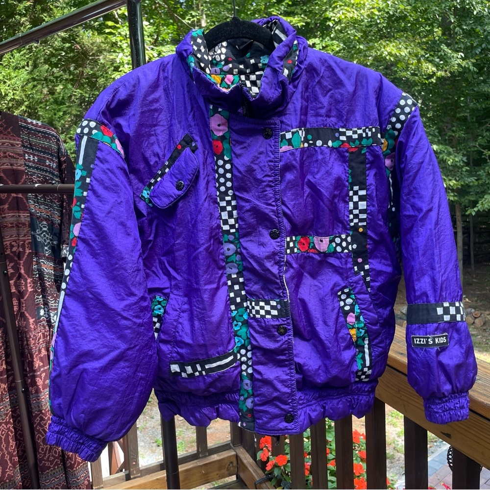 Vintage Izzis Kids retro puffer jacket Size L-XL